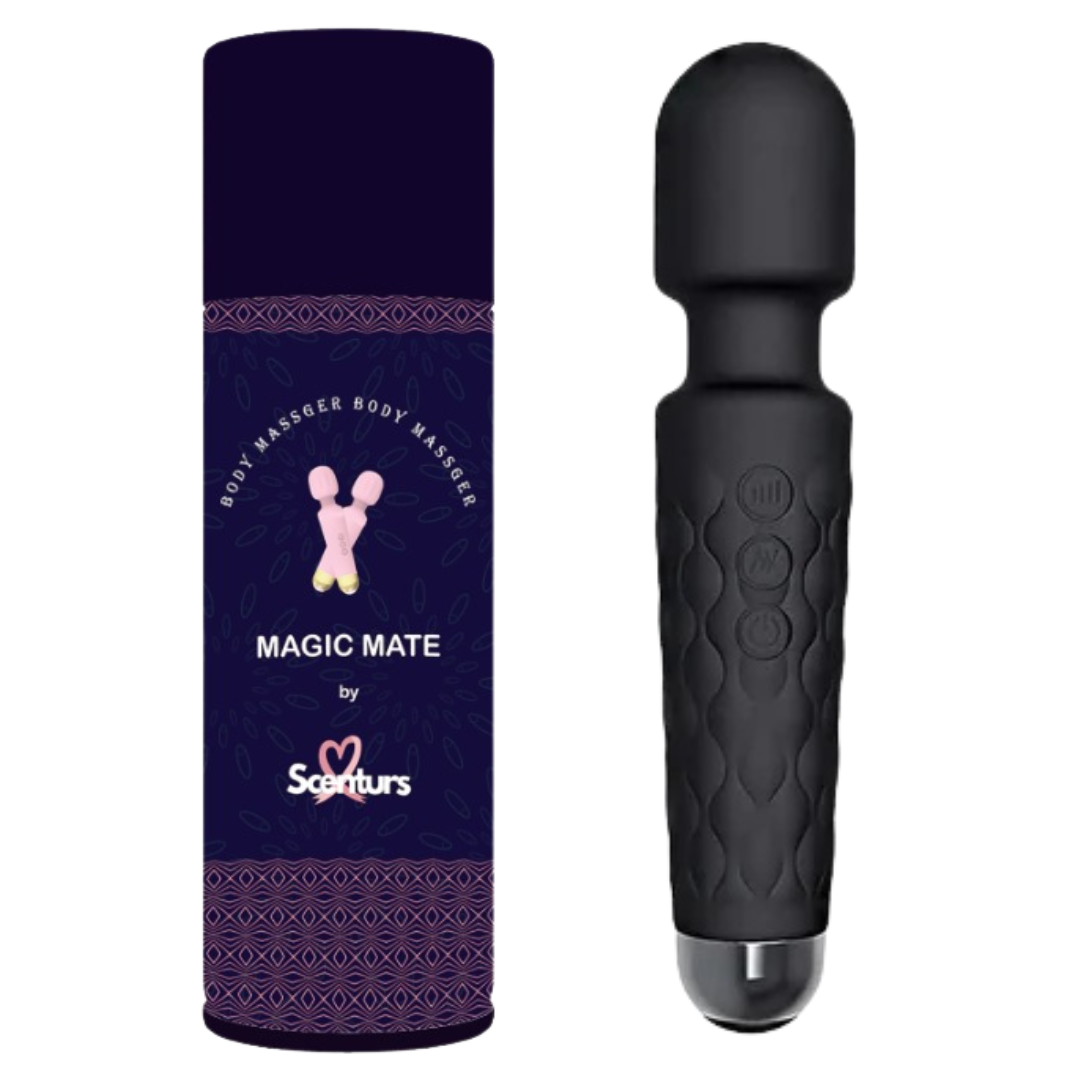 Click to see full view Scenturs Massager Machine for Women -Rechargeable Wireless Mini Body Massager with 28 Vibration Modes, Fast Charging, 8 Speeds and Water Resistant-Massager Machine for Full Body